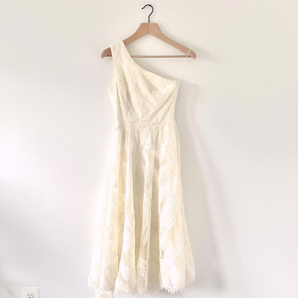 Dress the Population Tea Length Lace Dress Small